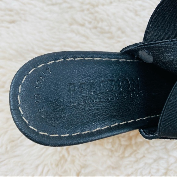 Kenneth Cole Reaction Wedges Black Leather Straps - Picture 10 of 12